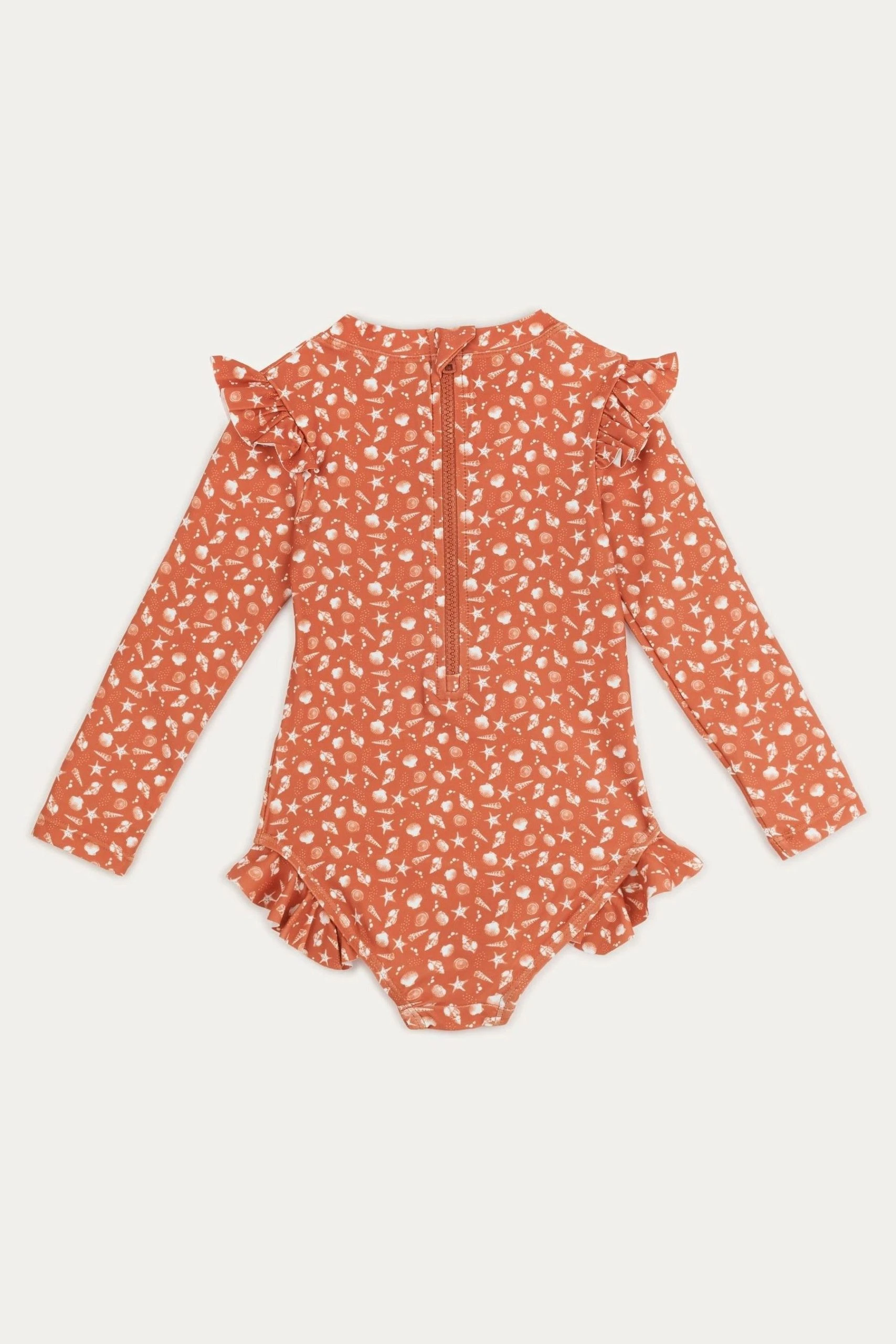 KIDLY Orange Recycled Long Sleeve Swimsuit 4 KIDLY Orange Recycled Long Sleeve Swimsuit - Image 2