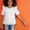 Angel & Rocket Eden Broderie Woven White Top -Angel & Rocket Shop T73 257s