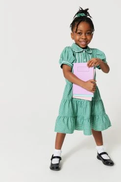 Clarks Clarks Gingham School Dress And Scrunchie Set -Angel & Rocket Shop T77572s3