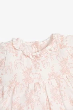 The Little Tailor Pink Woodland Baby Dress And Bloomer Set -Angel & Rocket Shop T77799s6