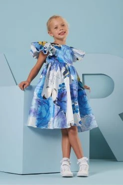 Angel & Rocket Blue Jasmine Floral Dress