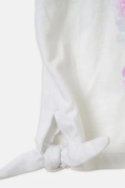 Angel & Rocket White Brooke Tie Side T-Shirt -Angel & Rocket Shop T80084s4