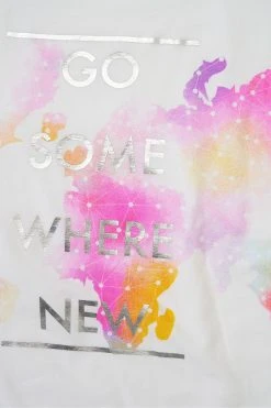 Angel & Rocket White Brooke Tie Side T-Shirt -Angel & Rocket Shop T80084s5