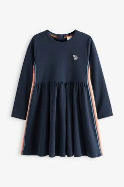 Paul Smith Junior Girls Zebra Logo 'Artist Stripe' Ponte Dress -Angel & Rocket Shop T89509s5