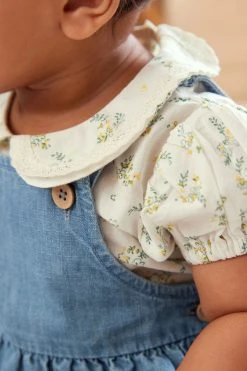 Next Denim Baby Pinafore And Bodysuit 2 Piece Set (0mths-2yrs) 10 Next Denim Baby Pinafore And Bodysuit 2 Piece Set (0mths-2yrs) -Angel & Rocket Shop TT9 945s3