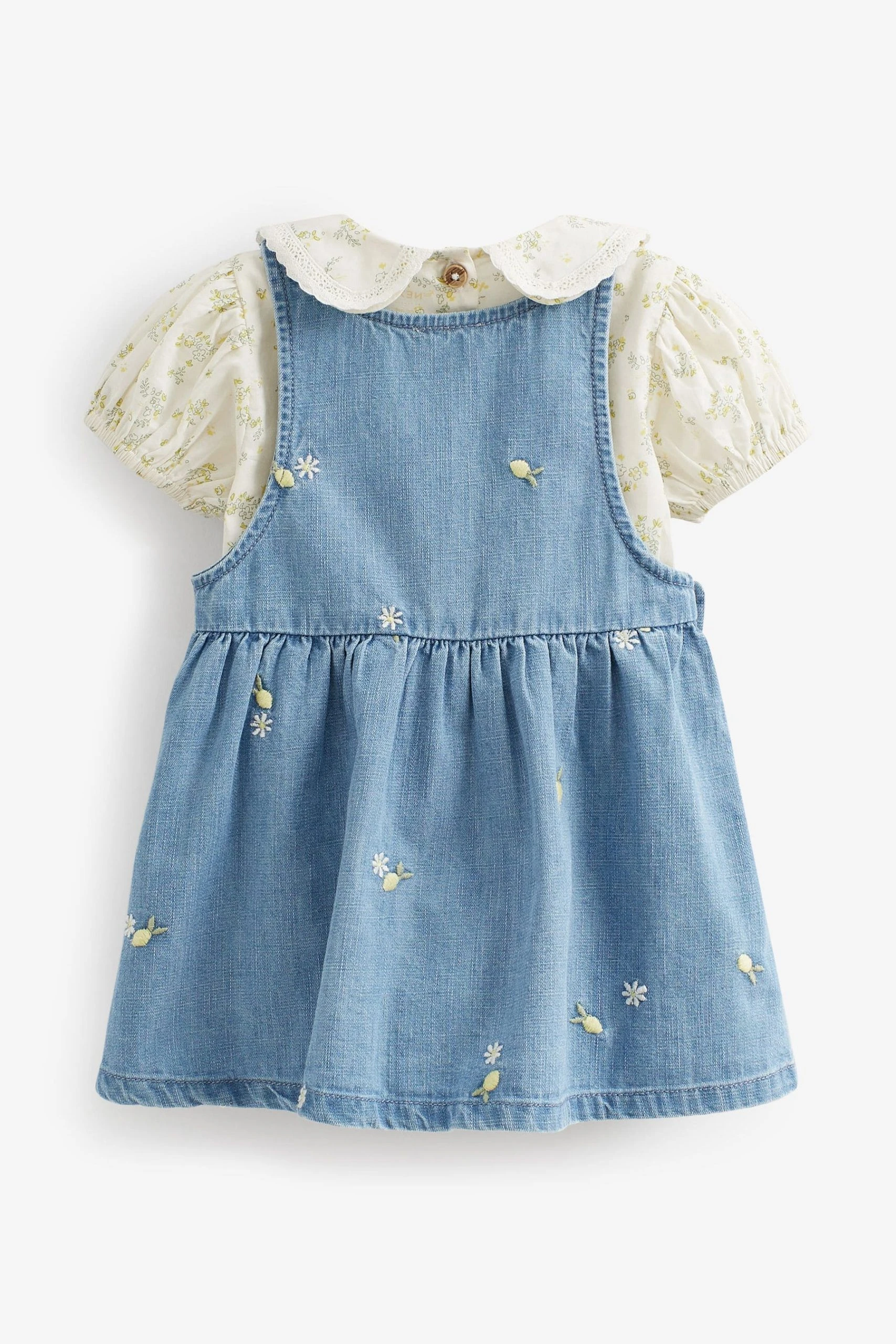 Next Denim Baby Pinafore And Bodysuit 2 Piece Set (0mths-2yrs) 7 Next Denim Baby Pinafore And Bodysuit 2 Piece Set (0mths-2yrs) - Image 5