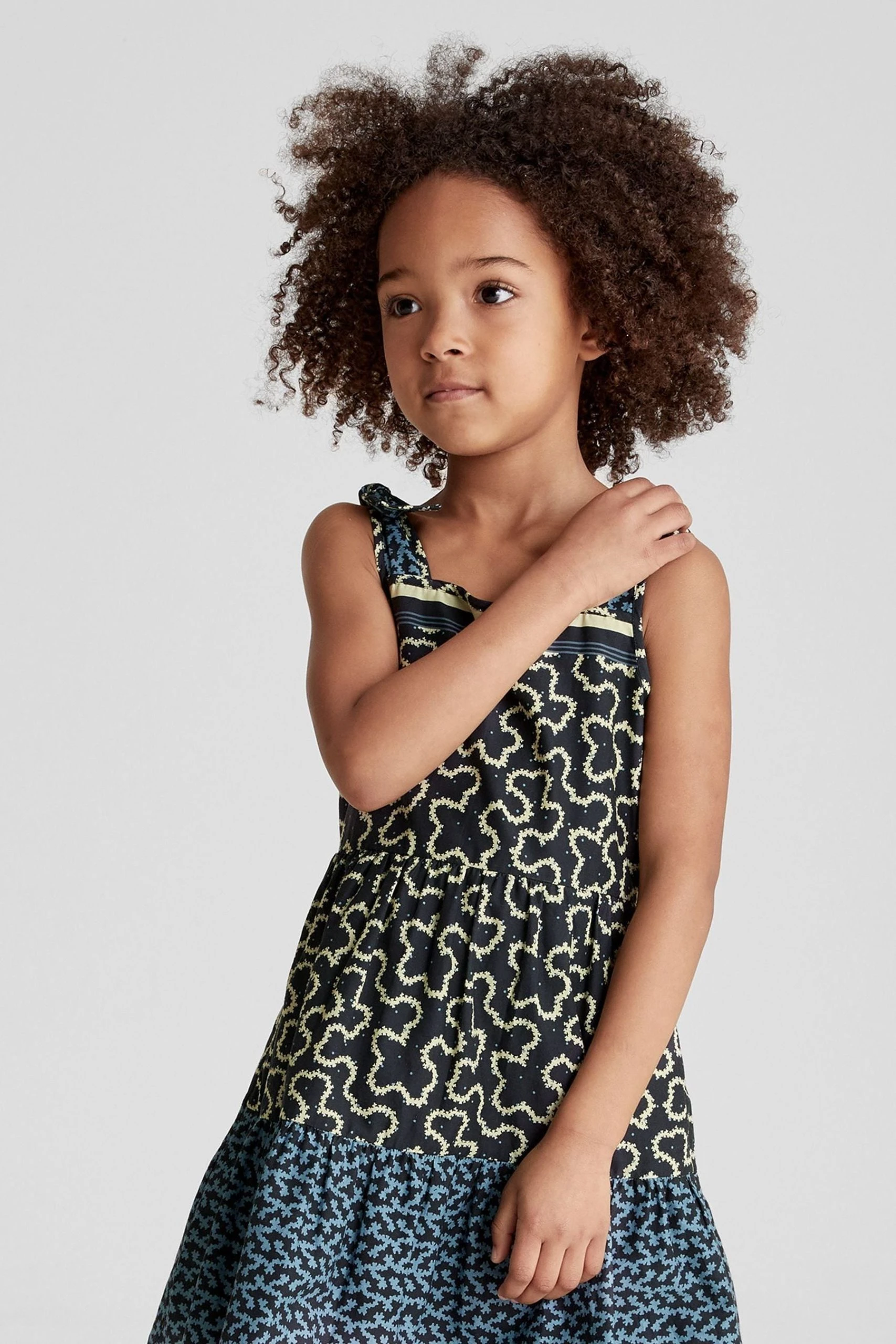 Reiss Rosie Junior Abstract Print Bow Detail Dress 5 Reiss Rosie Junior Abstract Print Bow Detail Dress - Image 3