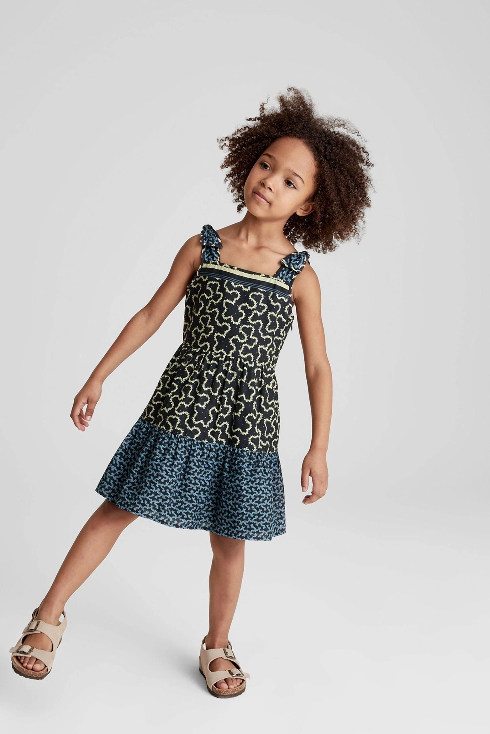 Reiss Rosie Junior Abstract Print Bow Detail Dress 6 Reiss Rosie Junior Abstract Print Bow Detail Dress - Image 4