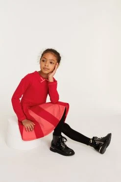 Baker By Ted Baker Red And Pink Ponte Dress