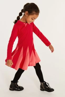 Baker By Ted Baker Red And Pink Ponte Dress -Angel & Rocket Shop U02505s4