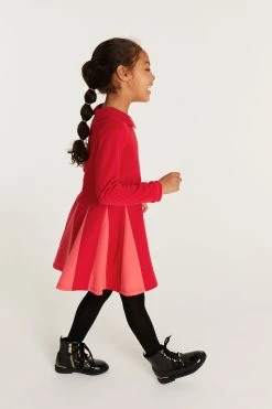 Baker By Ted Baker Red And Pink Ponte Dress -Angel & Rocket Shop U02505s5