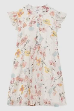 Reiss Martha Floral Print Collarless Dress 9 Reiss Martha Floral Print Collarless Dress -Angel & Rocket Shop U06 696s2