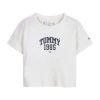 Tommy Hilfiger White Varsity Rib Top -Angel & Rocket Shop U12063s