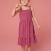 White Stuff Pink Gingham Seersucker Dress -Angel & Rocket Shop U12816s