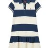 Joules Blue Orla Stripe Short Sleeve Polo Dress 2 Joules Blue Orla Stripe Short Sleeve Polo Dress -Angel & Rocket Shop U13772s