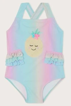 Monsoon Baby Blue Novelty Pineapple Swimsuit 6 Monsoon Baby Blue Novelty Pineapple Swimsuit -Angel & Rocket Shop U20347s2