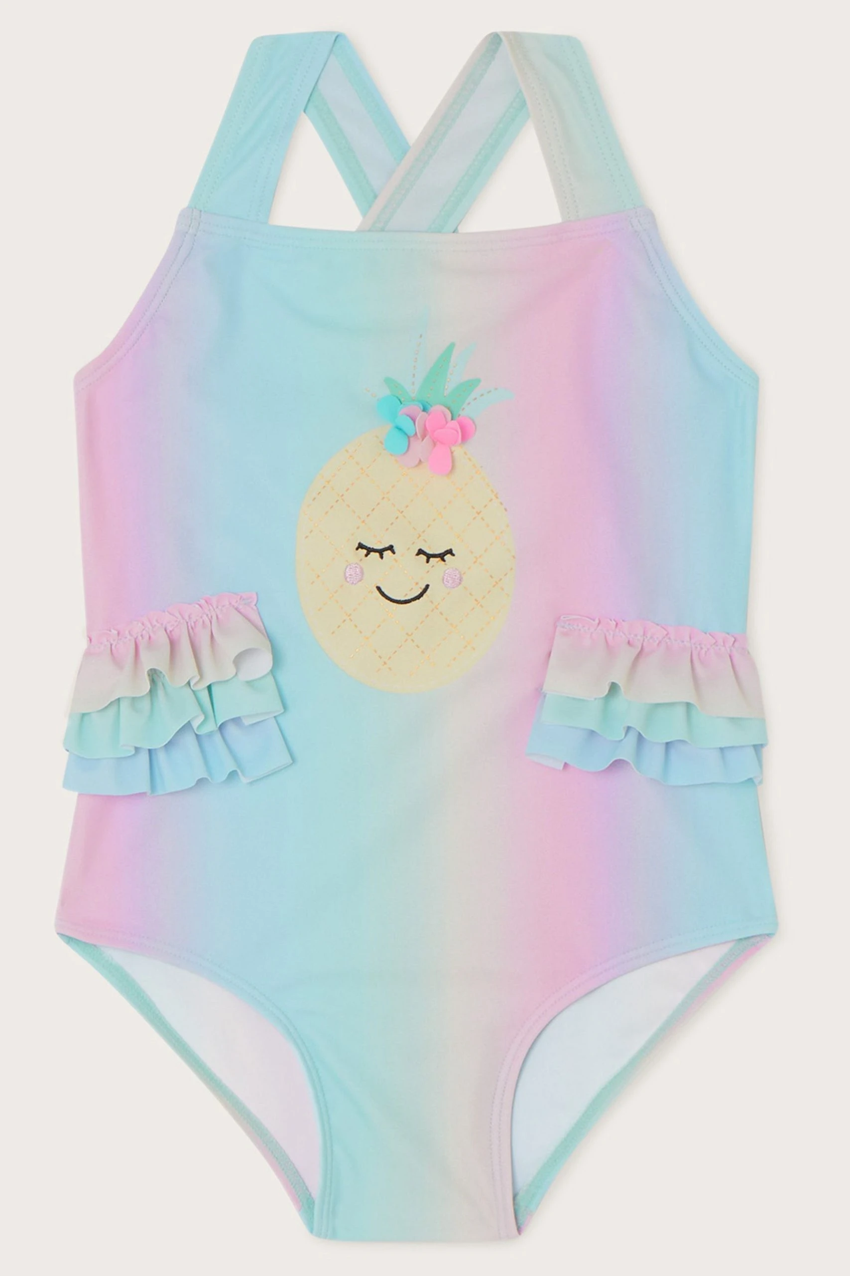 Monsoon Baby Blue Novelty Pineapple Swimsuit 4 Monsoon Baby Blue Novelty Pineapple Swimsuit - Image 2