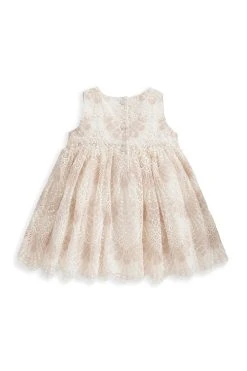 Mamas & Papas Pink Lace Tiered Dress -Angel & Rocket Shop U22046s3