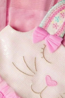Monsoon Pink Baby Novelty Bunny Disco Dress 7 Monsoon Pink Baby Novelty Bunny Disco Dress -Angel & Rocket Shop U22064s3