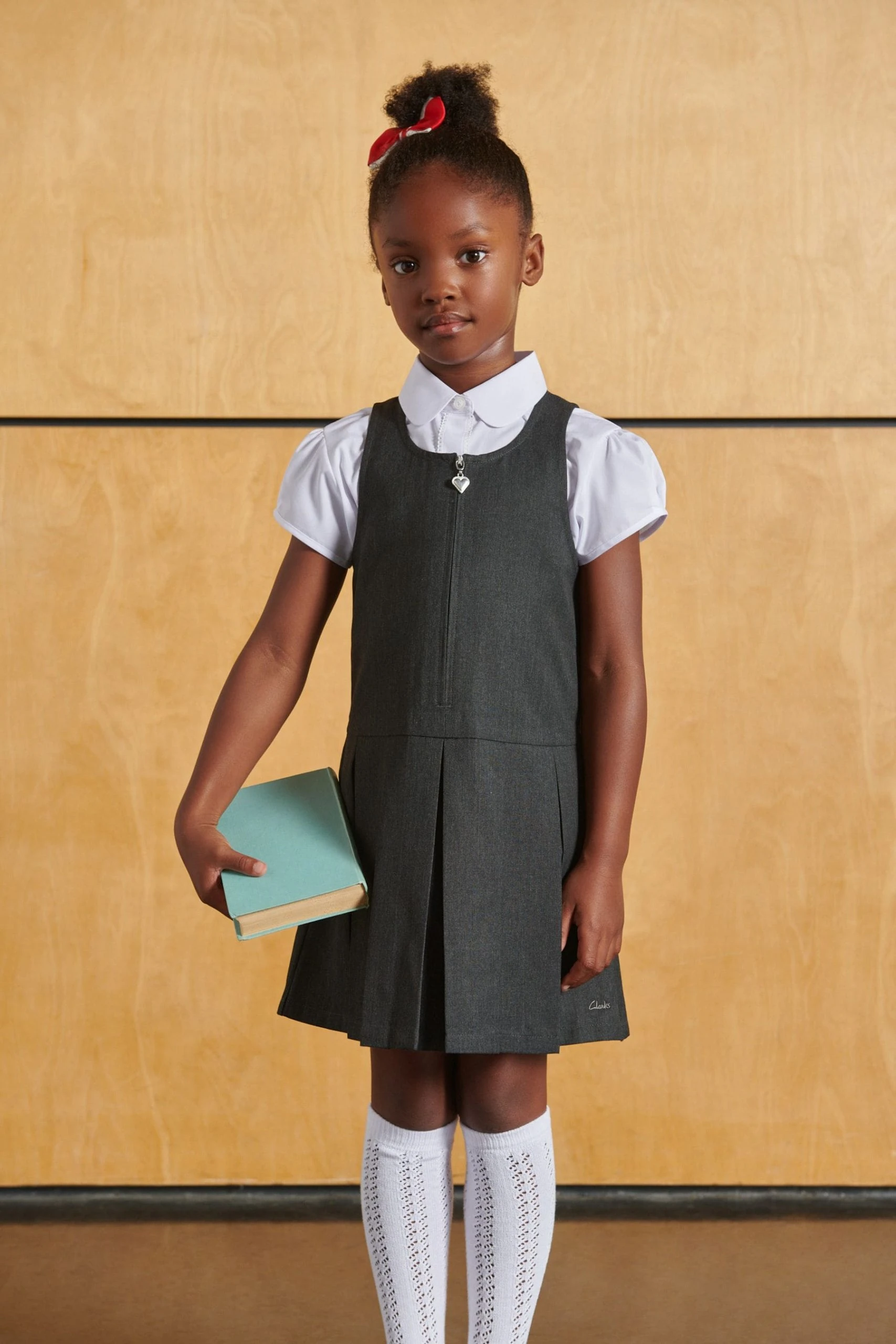 Clarks School Zip Front Pinafore Dress 3 Clarks School Zip Front Pinafore Dress