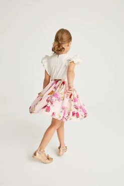 Baker By Ted Baker Pink Floral Mockable Dress -Angel & Rocket Shop U42462s3