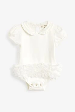 Angels Face Baby Gwyneth Snowdrop White Ruffle Onesie