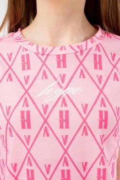 Hype. Girls Pink Lush Logo Scribble T-Shirt -Angel & Rocket Shop U66057s5