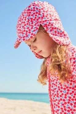 Next Red/White Sunsafe Swim Suit (3mths-7yrs) -Angel & Rocket Shop U67 084s3