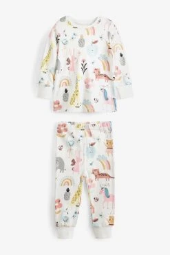 Next Pink/Blue Unicorn 3 Pack Cotton Snuggle Pyjamas (9mths-8yrs) -Angel & Rocket Shop U67665s4