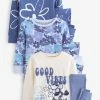 Next Blue Floral Snuggle Pyjamas 3 Pack (9mths-16yrs)