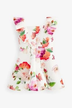 Baker By Ted Baker White Floral Scuba Dress 12 Baker By Ted Baker White Floral Scuba Dress -Angel & Rocket Shop U71304s5