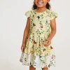Baker By Ted Baker Yellow Floral Ottoman Dress -Angel & Rocket Shop U71306s