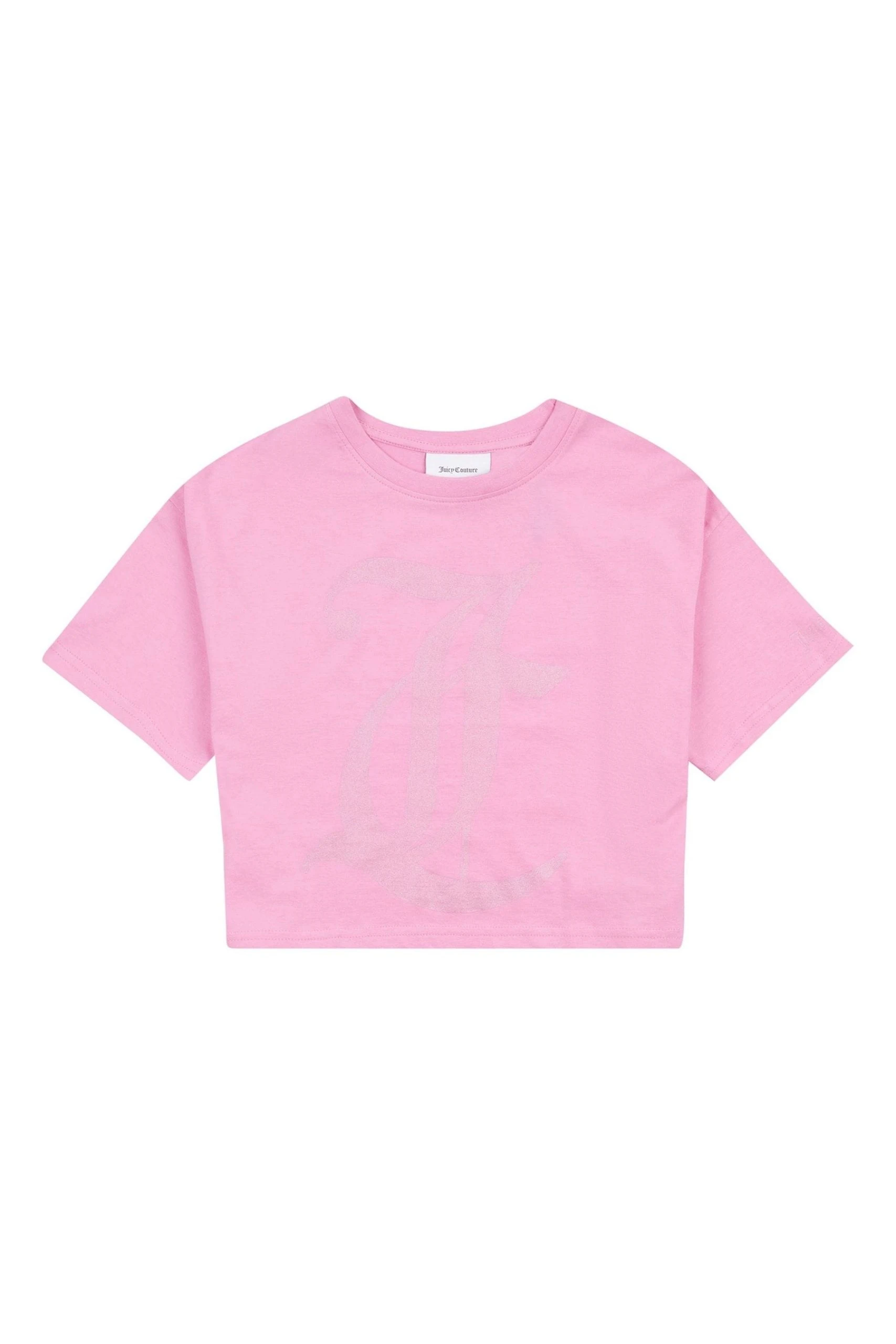 Juicy Couture Tonal Wasitband Length Boxy T-Shirt 3 Juicy Couture Tonal Wasitband Length Boxy T-Shirt