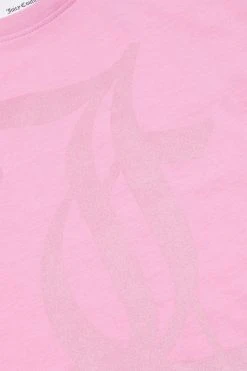 Juicy Couture Tonal Wasitband Length Boxy T-Shirt 7 Juicy Couture Tonal Wasitband Length Boxy T-Shirt -Angel & Rocket Shop U74137s3