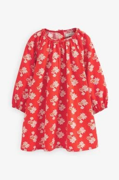 Next Red Printed Poplin Dress (3mths-7yrs) -Angel & Rocket Shop U75 178s4
