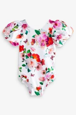 Baker By Ted Baker White Floral Swimsuit