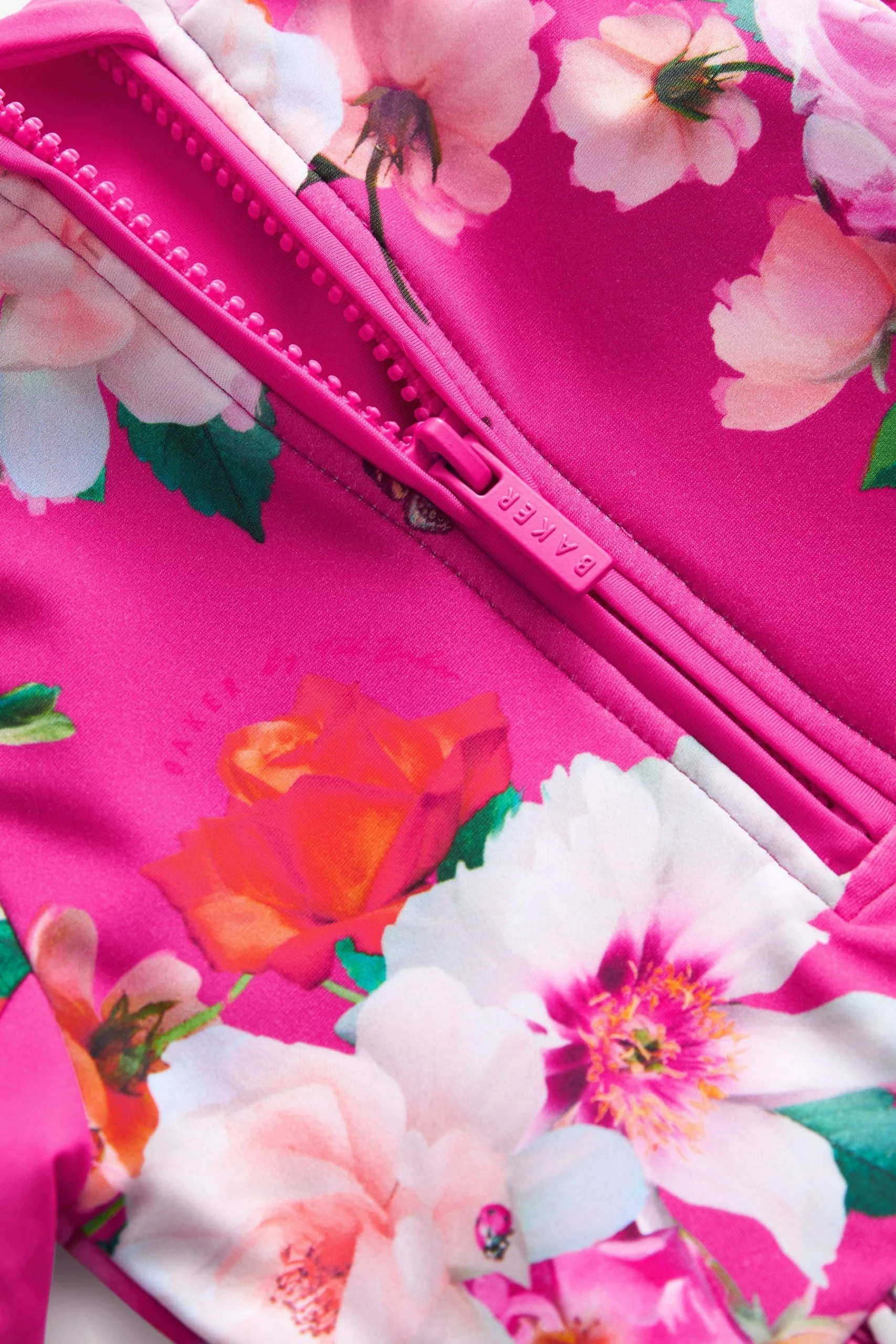 Baker By Ted Baker Pink Floral Sunsafe Swimsuit 12 Baker By Ted Baker Pink Floral Sunsafe Swimsuit - Image 10