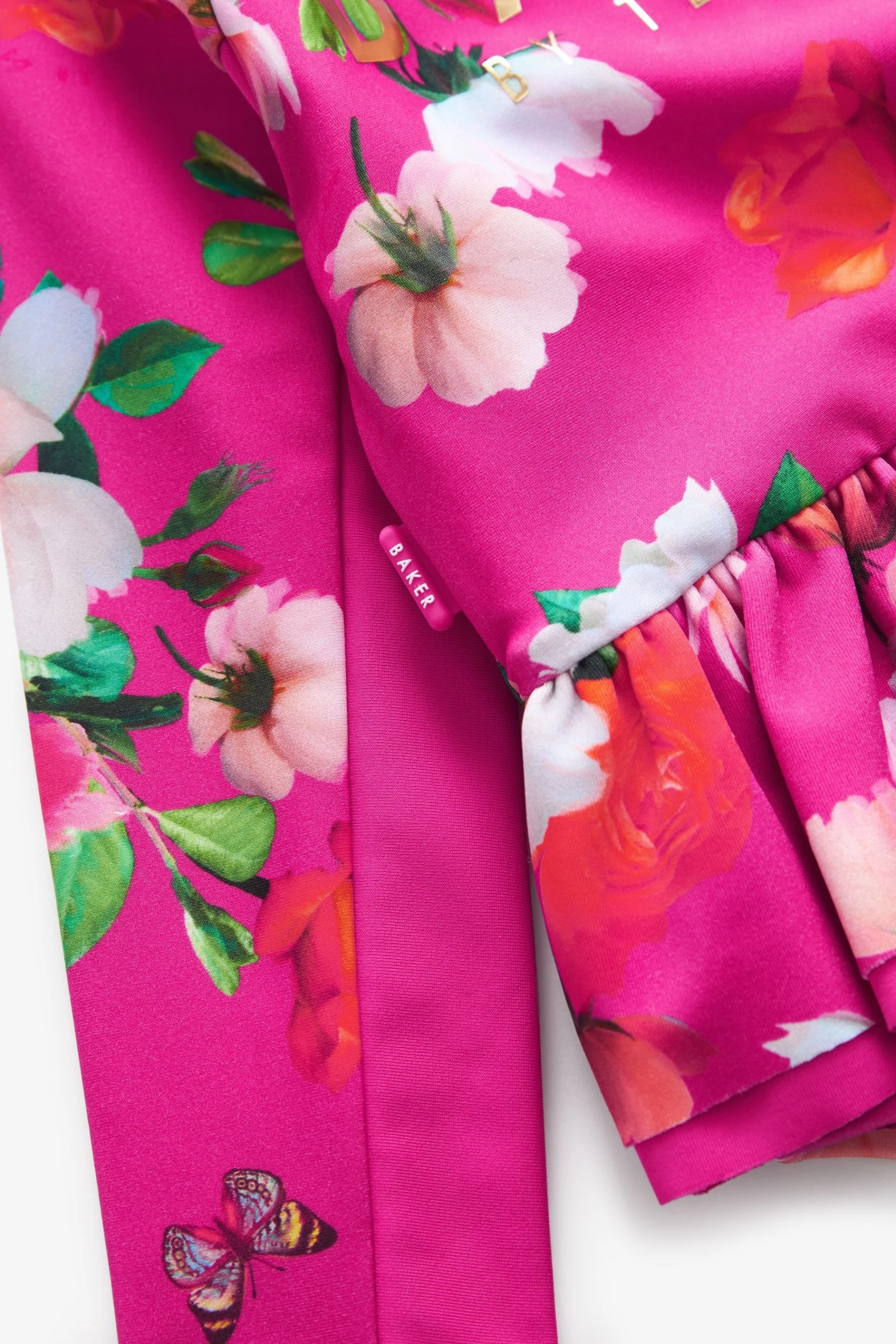 Baker By Ted Baker Pink Floral Sunsafe Swimsuit 10 Baker By Ted Baker Pink Floral Sunsafe Swimsuit - Image 8