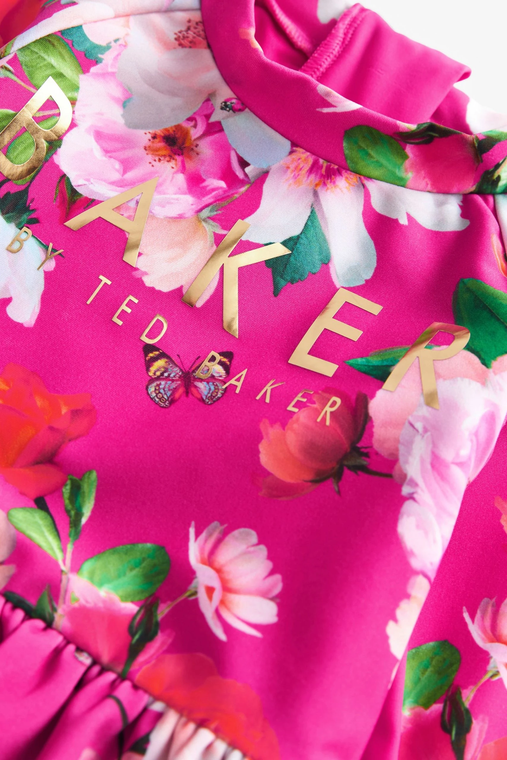 Baker By Ted Baker Pink Floral Sunsafe Swimsuit 11 Baker By Ted Baker Pink Floral Sunsafe Swimsuit - Image 9