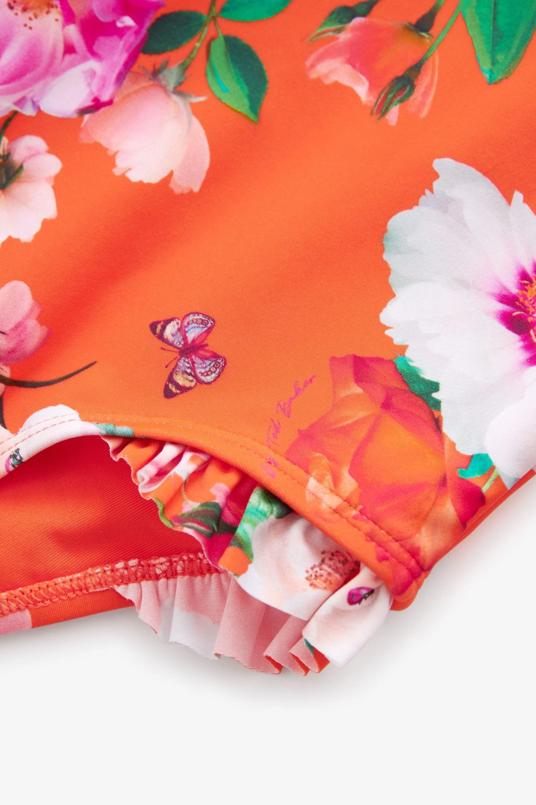 Baker By Ted Baker Orange Floral Swimsuit 5 Baker By Ted Baker Orange Floral Swimsuit - Image 3