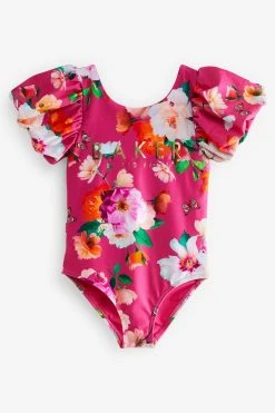 Baker By Ted Baker Pink Floral Swimsuit -Angel & Rocket Shop U76699s8