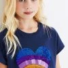 Next Short Sleeve Sequin T-Shirt (3-16yrs) -Angel & Rocket Shop U78 667s