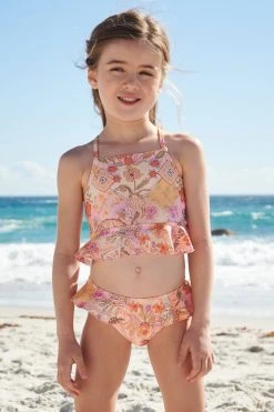 Next Peach Pink Tiered Bikini (3-16yrs)