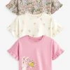 Next Mid Pink Bunny T-Shirts 3 Pack (3mths-7yrs) 2 Next Mid Pink Bunny T-Shirts 3 Pack (3mths-7yrs) -Angel & Rocket Shop U80830s