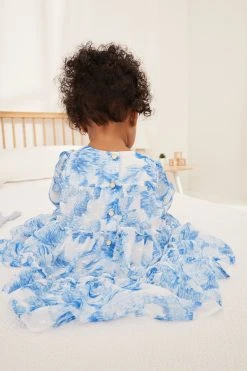 Baker By Ted Baker Blue Toile Dress -Angel & Rocket Shop U83671s7