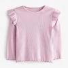 Next Long Sleeve Frill Rib Jersey Top (3mths-7yrs) -Angel & Rocket Shop U83837s
