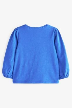 Next Cobalt Blue Heart Sequin T-Shirt (3mths-7yrs) -Angel & Rocket Shop U85 107s6