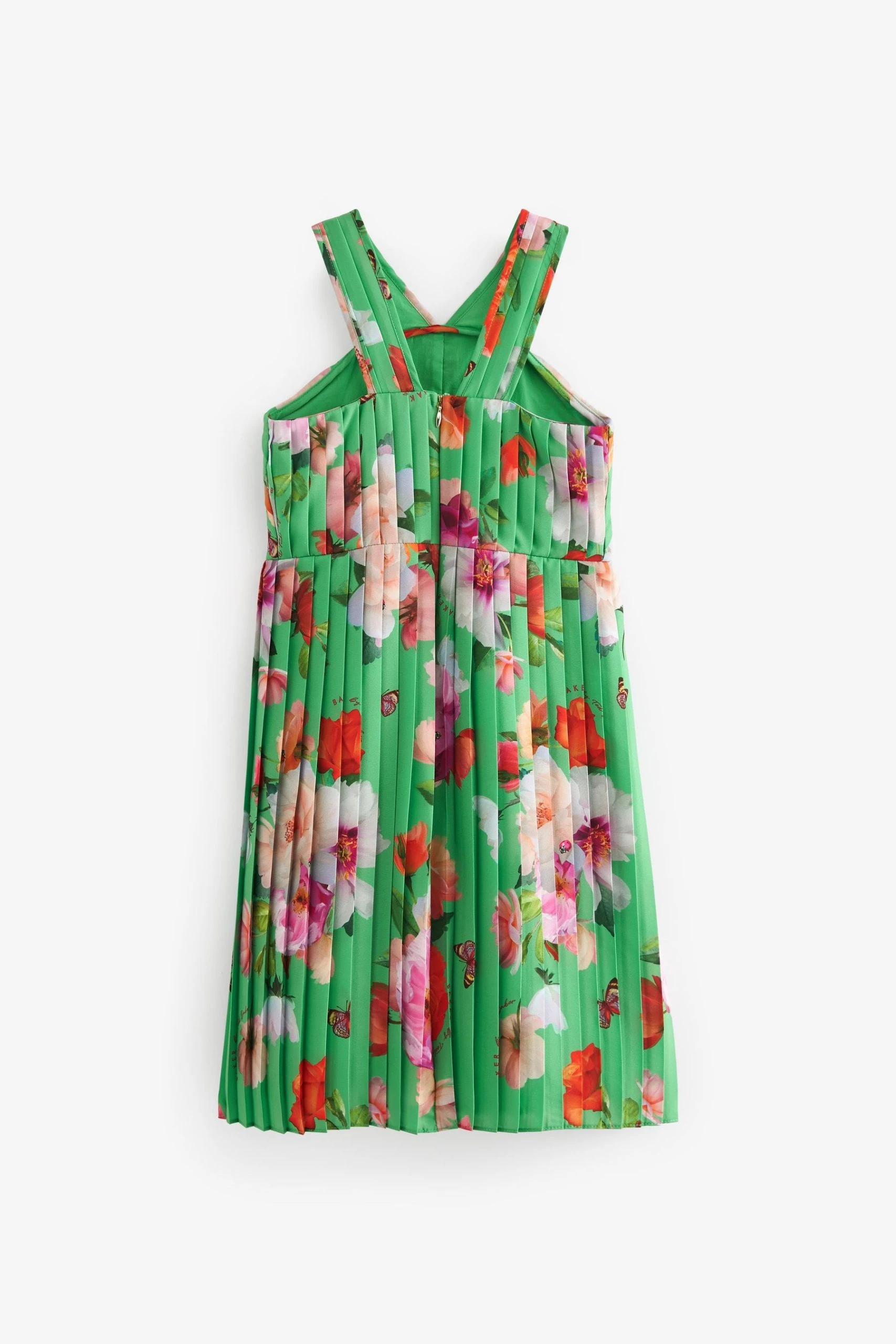 Baker By Ted Baker Green Floral Halter Neck Dress 8 Baker By Ted Baker Green Floral Halter Neck Dress - Image 6