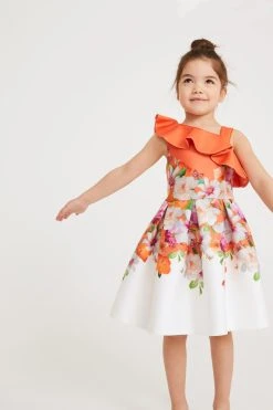 Baker By Ted Baker Orange Floral Scuba Dress