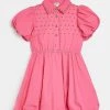 River Island Girls Pink Stud Puffball Shirt Dress -Angel & Rocket Shop U93378s